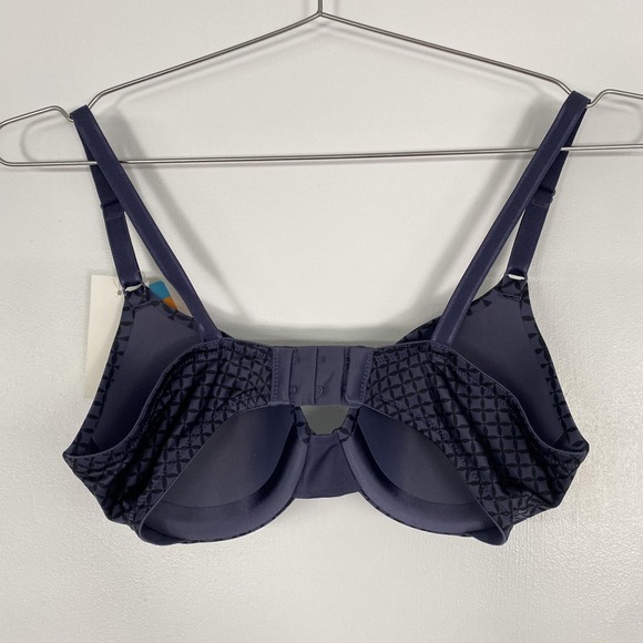 NWT Warner's This Is Not A Bra T-Shirt Bra Womens 34B Purple Geometric Underwire - Picture 6 of 11